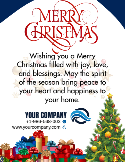 Christmas Wish Message Ad Volantino (US Letter) template
