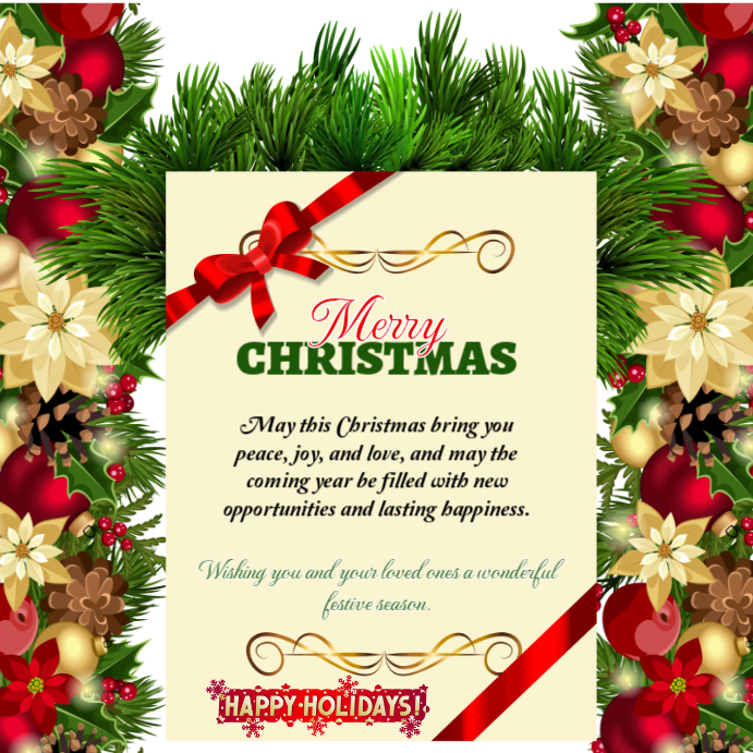 Christmas Wish Message Ad Template | PosterMyWall