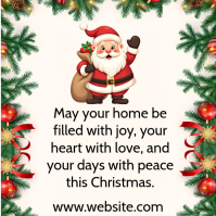 christmas wishes Instagram Post template