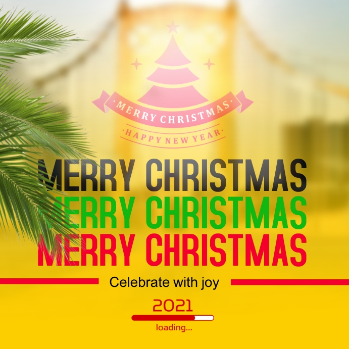 Christmas with joy Template | PosterMyWall
