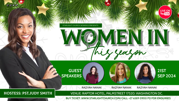 Copy of CHRISTMAS WOMEN'S CONFERENCE CHURCH POSTER | PosterMyWall