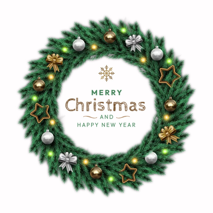 Wreth Templete Christmas Wreath Template | PosterMyWall