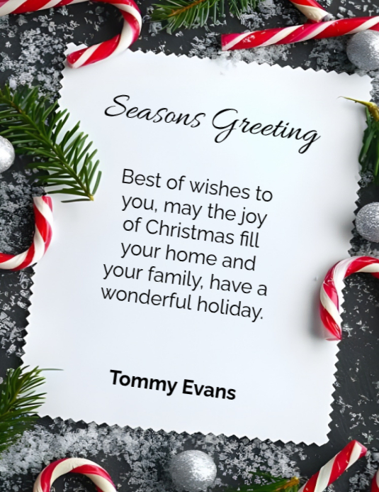 Christmas written note Template | PosterMyWall