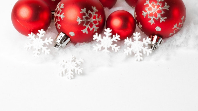 christmas zoom background red and white color Presentation (16:9) template