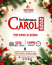 CHRISTMASS CAROL FLYER Instagram Portrait template