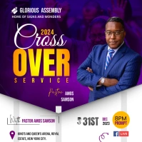 Church, church conference, new year Eve serv Publicación de Instagram template