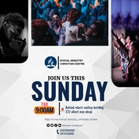 church, concert flyer Instagram Post template