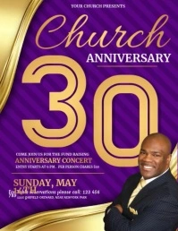 Church, Praise and Worship, revival Flyer (US Letter) template