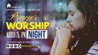 Church, prayer, worship, night Blog Header template