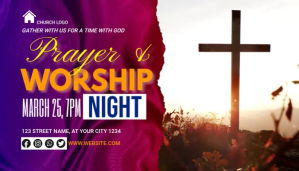 White Prayer and Worship Night Igama LeBhulogi Template