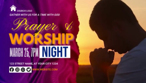 Church Prayer and Worship Night Igama LeBhulogi Template