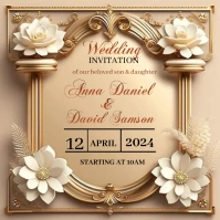 Church, wedding invitation Instagram 帖子 template