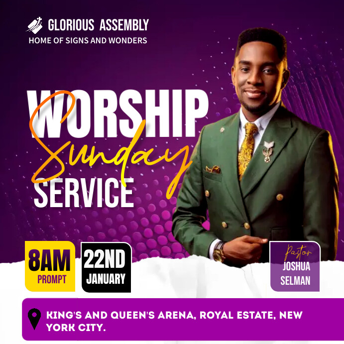 Church, church conference, new year Eve se Instagram Post template
