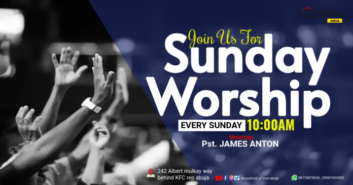 church, concert flyer Obraz udostępniany na Facebooku template