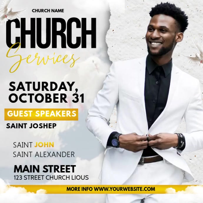 Church, Sermons, church, Easter pray, Good Fr Instagram Post template