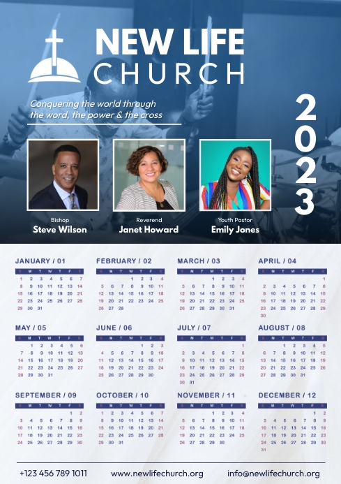 church 2023 calendar Template | PosterMyWall church 2023 calendar Template | PosterMyWall