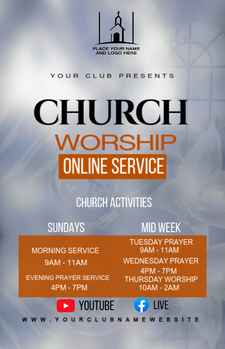 Copy of church activities design template | PosterMyWall