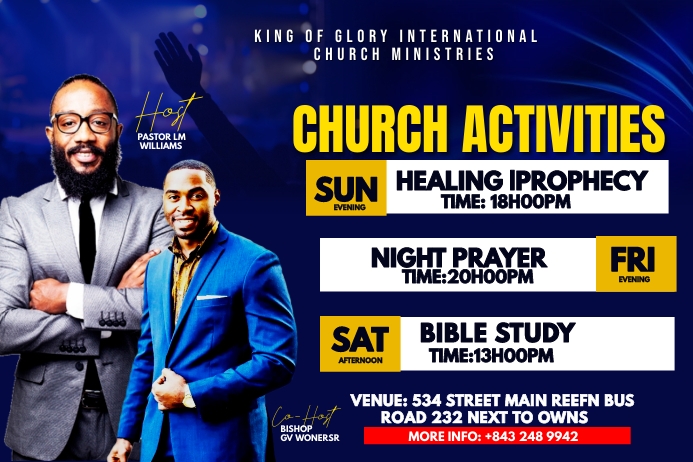 Copy of church activities | PosterMyWall