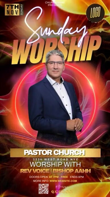 church ad design template instagram story ad