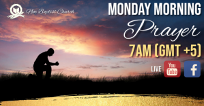 Black Church Morning Prayer Live Stream Facebook Shared Image Template