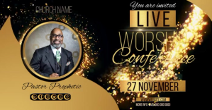 黑色 Worship Conference Facebook Shared Image Template