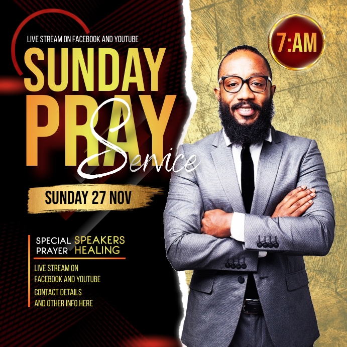 CHURCH AD SUNDAY WORSHIP DESIGN TEMPLATE Wpis na Instagrama