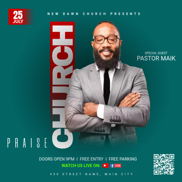 Church Advertisement Church ad template | PosterMyWall