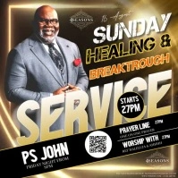 Church ad video design template Square (1:1)
