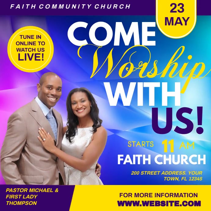 Church Animation. Design church animation poster template | PosterMyWall