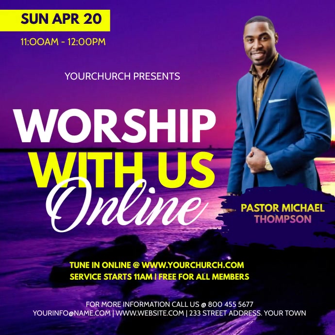 Church Animation. Design church animation poster template | PosterMyWall