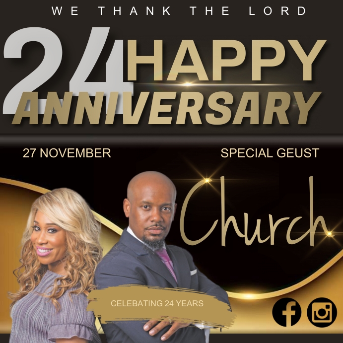 CHURCH ANNIVERSARY CELEBRATION AD INSTAGRAM Template PosterMyWall
