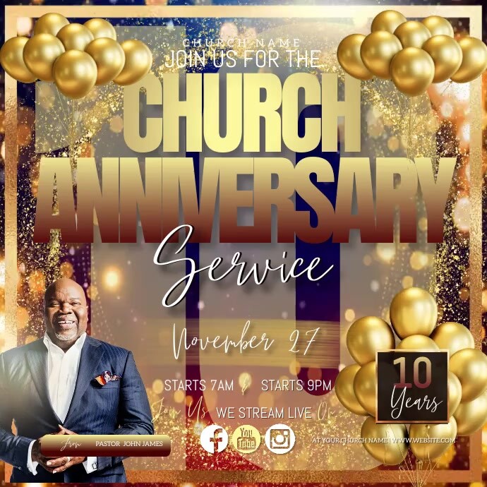 Copia De Church Anniversary Celebration Event Flyer PosterMyWall copia-de-church-anniversary-celebration-event-flyer-postermywall