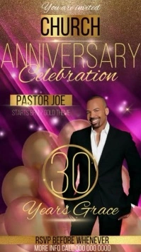Church Anniversary CELEBRATION Event Template Instagram Story