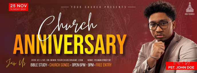 Church Anniversary Template | PosterMyWall