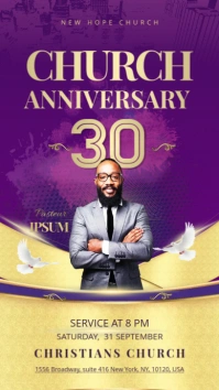 Church Anniversary Instagram Story template