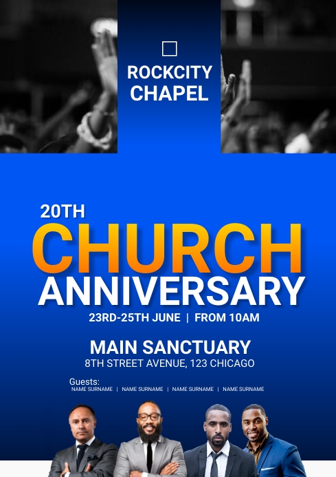 CHURCH ANNIVERSARY Template | PosterMyWall