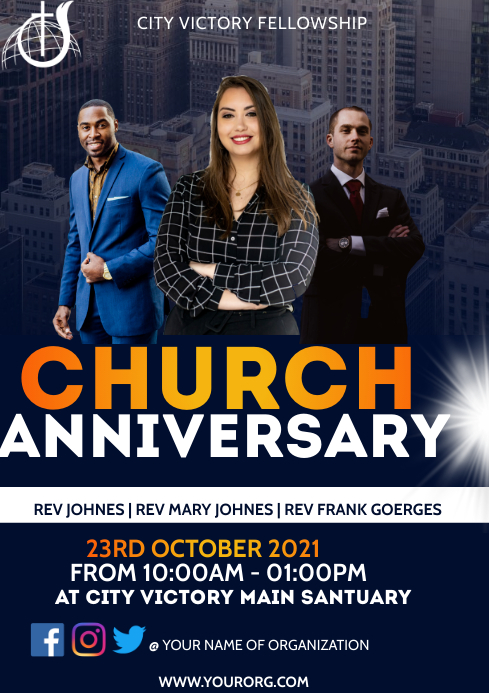 Church Anniversary Template | PosterMyWall