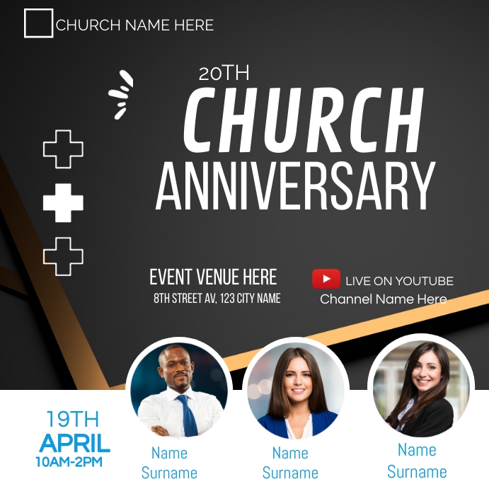 church anniversary Template | PosterMyWall
