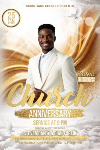 Church Anniversary Баннер 4' × 6' template