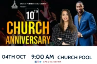 Church Anniversary Label template
