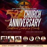 Church Anniversary Design Square (1:1) template