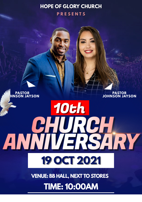 Church anniversary Template | PosterMyWall