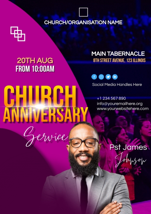 church anniversary Template | PosterMyWall