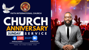 Purple Church Anniversary Blog Header Template