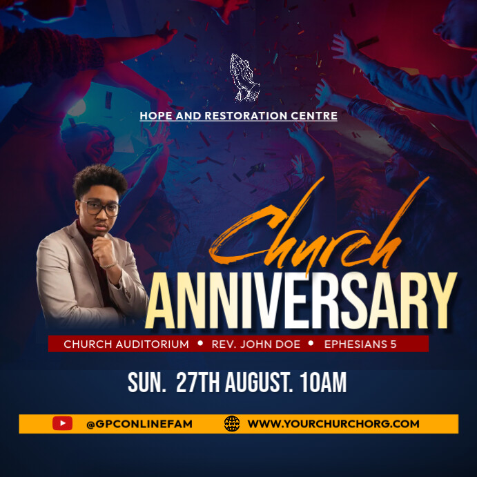Church anniversary Template | PosterMyWall Church anniversary Template | PosterMyWall
