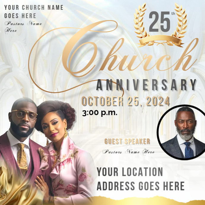 Church Anniversary Template PosterMyWall