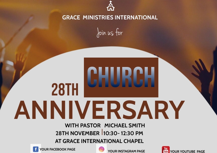 Church anniversary Template | PosterMyWall