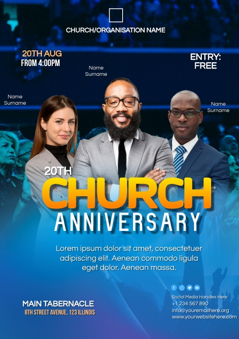 church anniversary Template | PosterMyWall