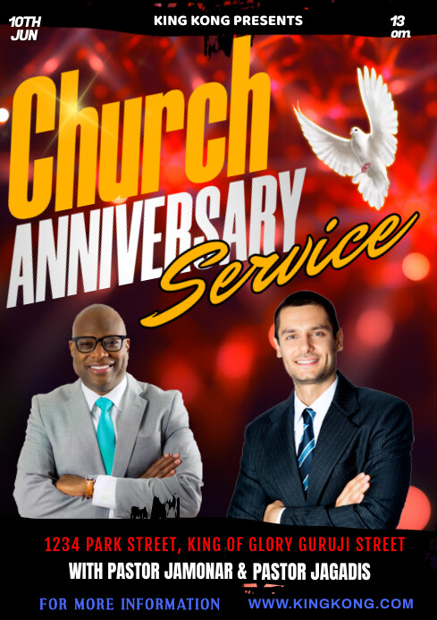 church anniversary Template | PosterMyWall
