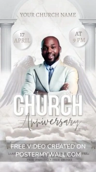 Church Anniversary Digital Display (9:16) template
